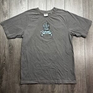 Salomon Vintage Mens Graphic T-Shirt Grey Raglan In Salomon We Trust Crown Large